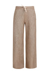 Meisjes Fenya metallic straight leg pants van Like Flo in de kleur Soft gold in maat 140.