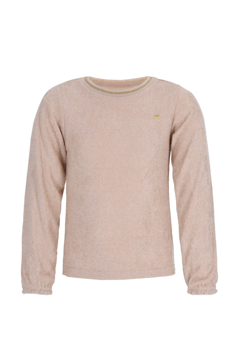 Like Flo Elva glitter top with ruffle sleeve