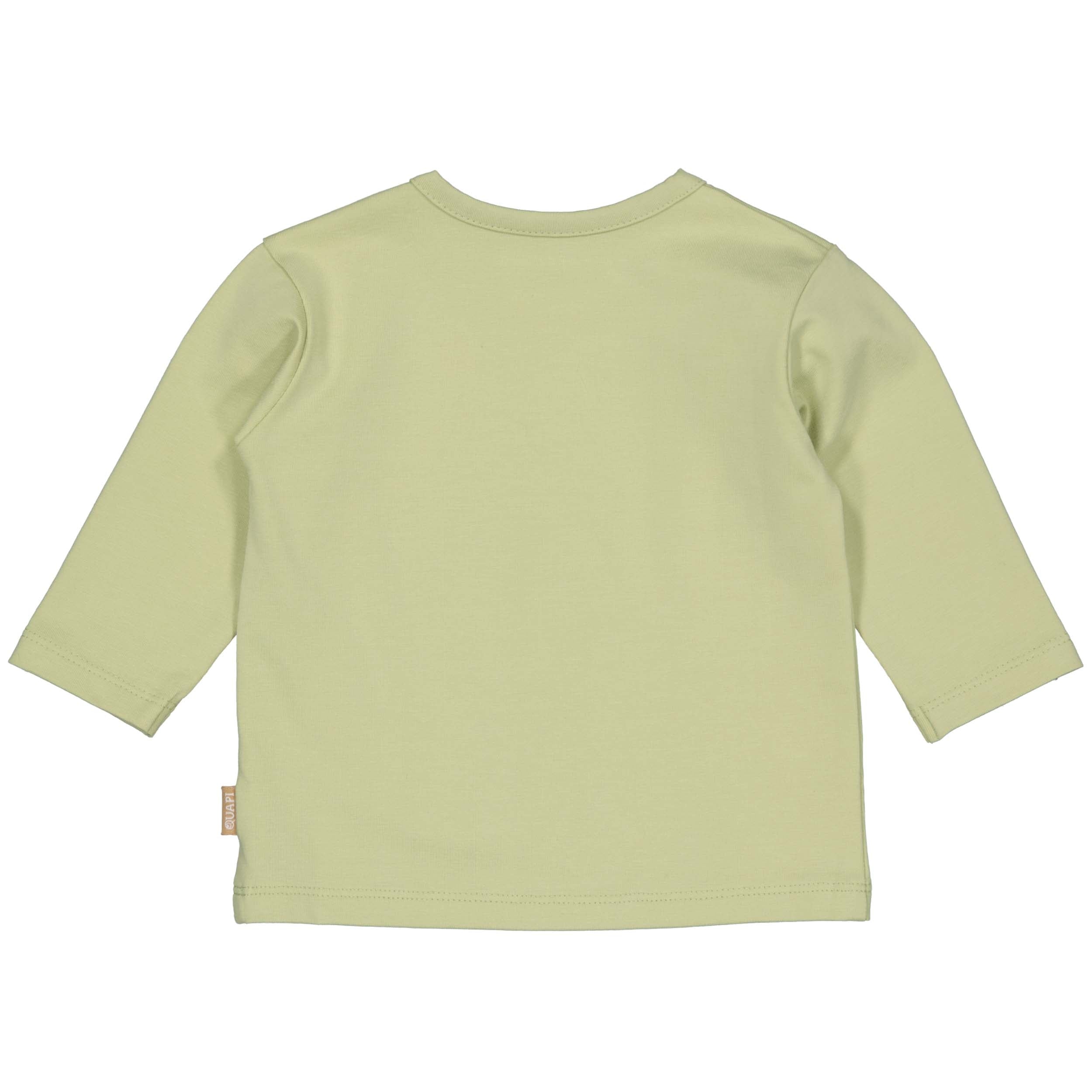 Jongens Longsleeve FAASQNBW24 van Quapi Newborn in de kleur Soft Green in maat 68.