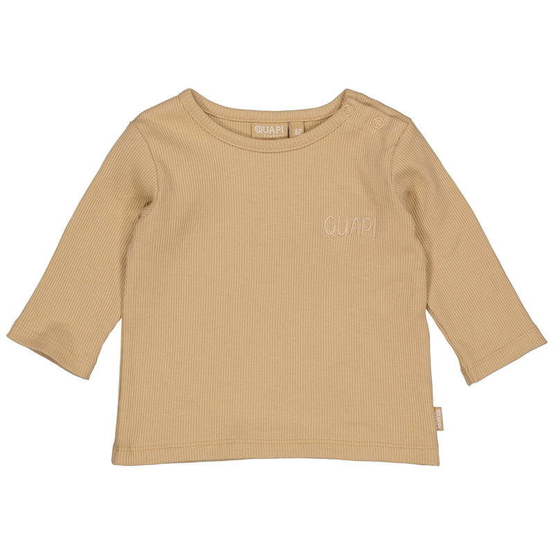 Jongens Longsleeve FALLONQNBW24 van Quapi Newborn in de kleur Light Sand in maat 68.