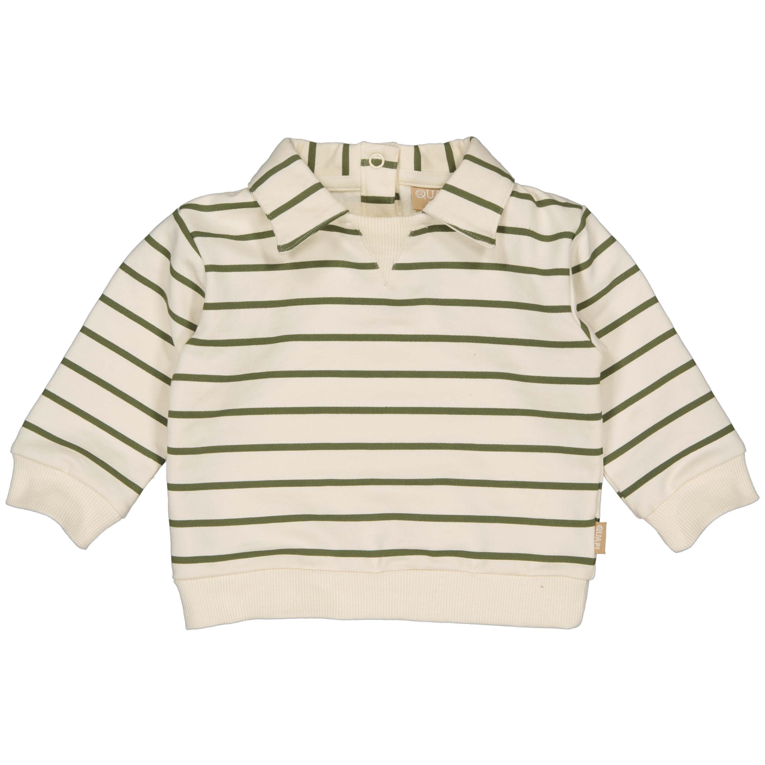 Jongens Sweater FELIXQNBW24 van Quapi Newborn in de kleur AOP White Stripe in maat 68.