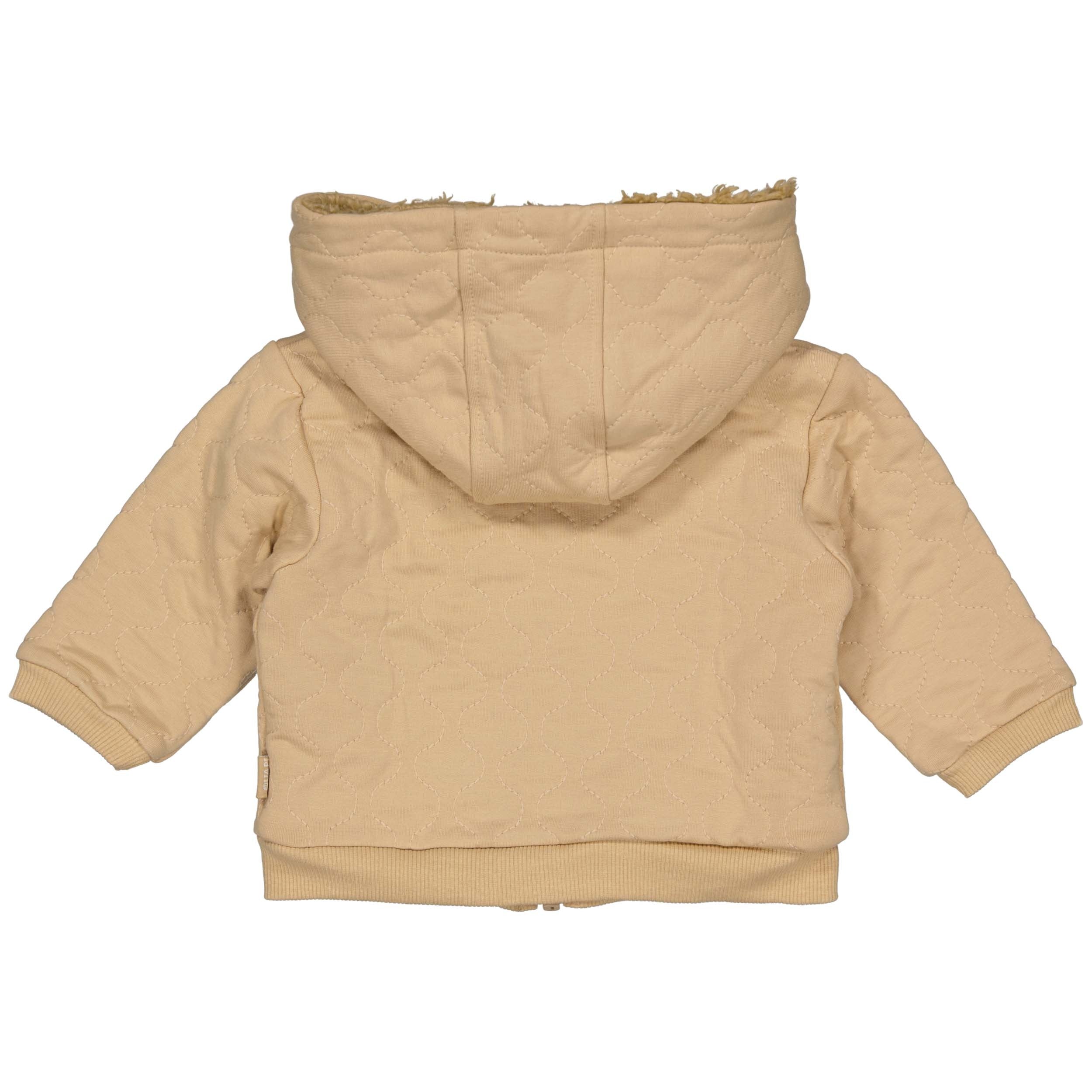 Jongens Cardigan FIEQNBW24 van Quapi Newborn in de kleur Light Sand in maat 68.