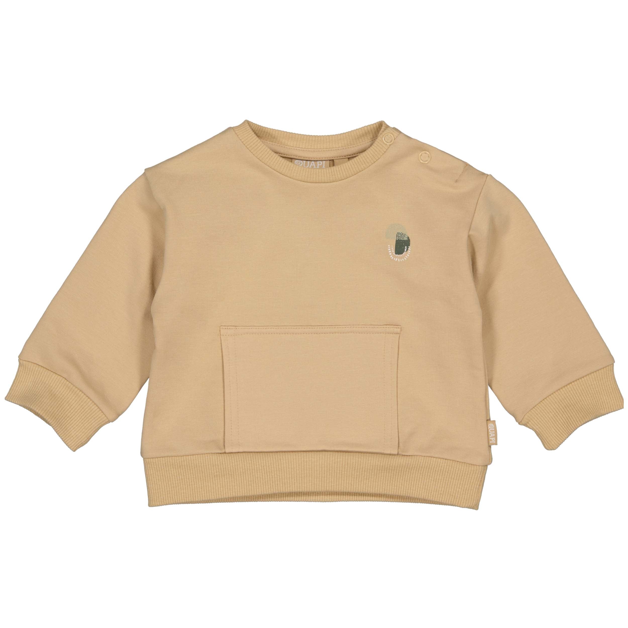 Jongens Sweater FIJSQNBW24 van Quapi Newborn in de kleur Light Sand in maat 68.