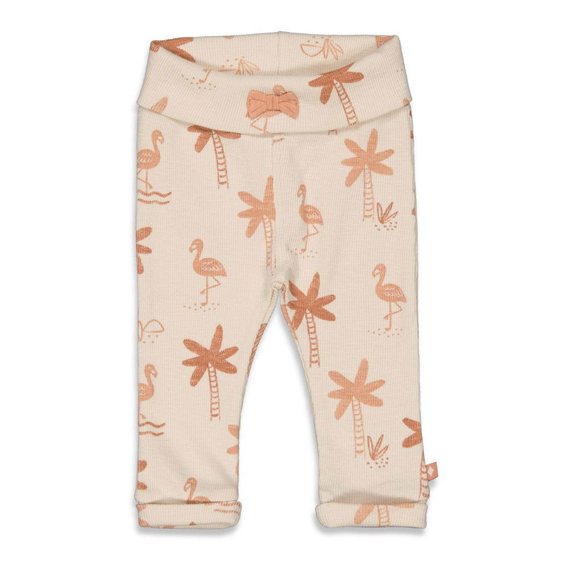Feetje Broek AOP - Flamingo - Bubbles & Bo