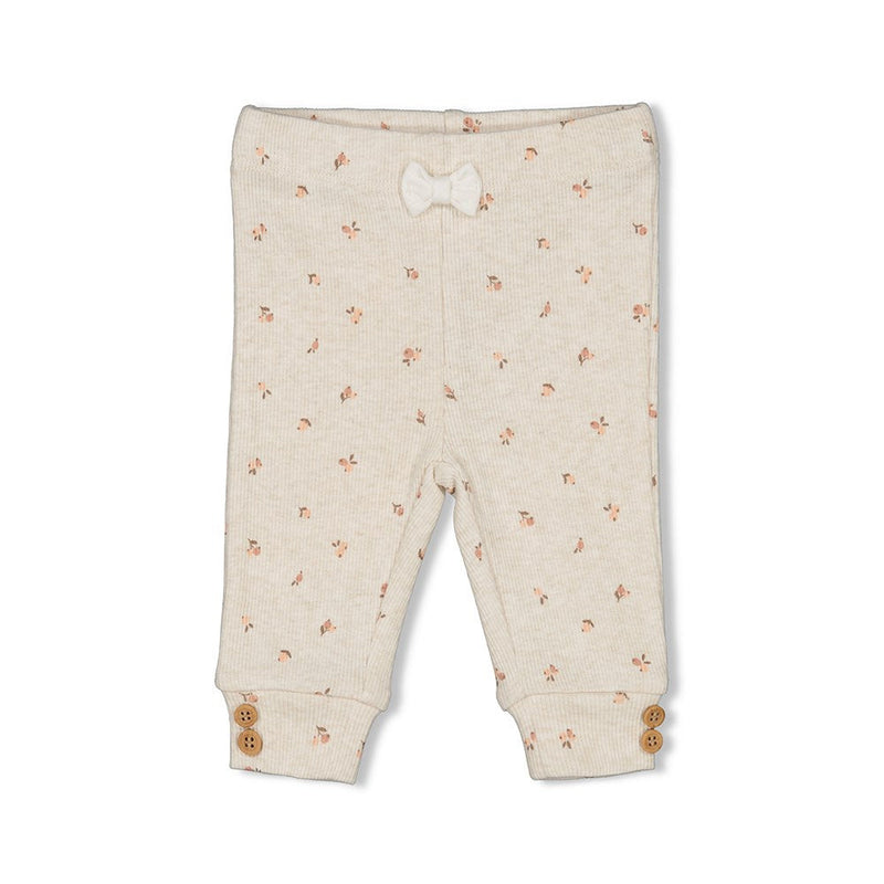 Feetje Broek rib AOP - Little Rosebud - Bubbles & Bo