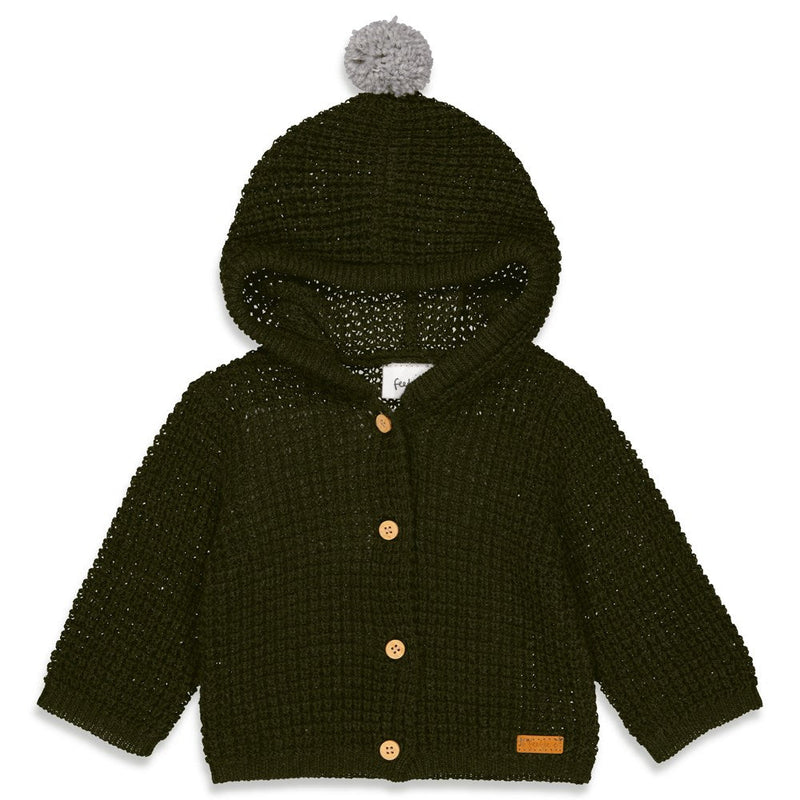 Feetje Gebreid vestje met capuchon - Adventure - Bubbles & Bo
