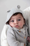 Feetje Gebreid vestje met capuchon - Welcome to Earth - Bubbles & Bo