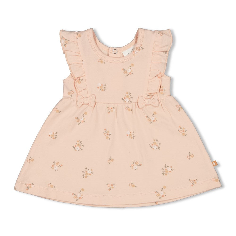 Feetje Jurk ruches AOP - Bloom With Love