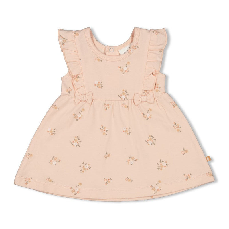 Feetje Jurk ruches AOP - Bloom With Love - Bubbles & Bo