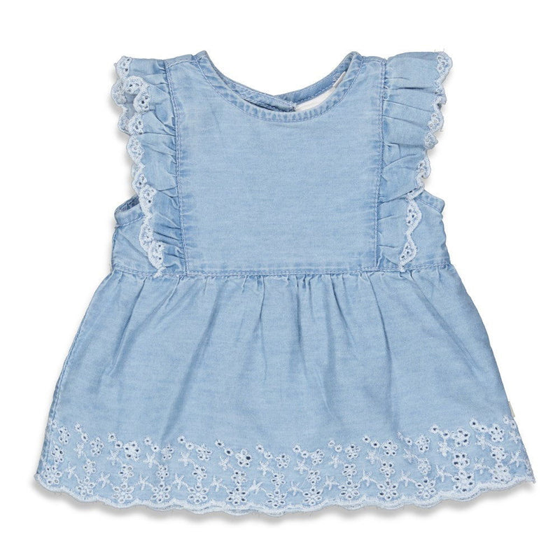 Feetje Jurk + slip - Summer Denim - Bubbles & Bo