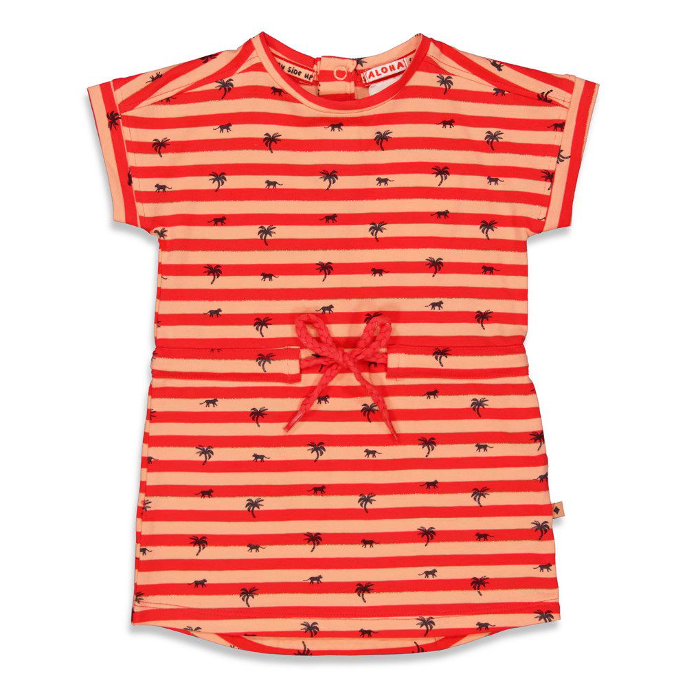 Feetje Jurk streep - Papaya Punch