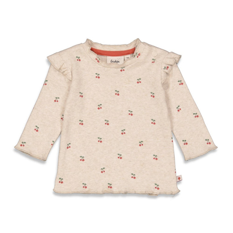 Feetje Longsleeve AOP - Cherry - Bubbles & Bo