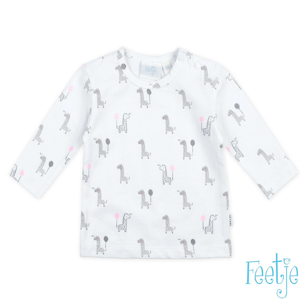 Feetje Longsleeve AOP - Giraffe