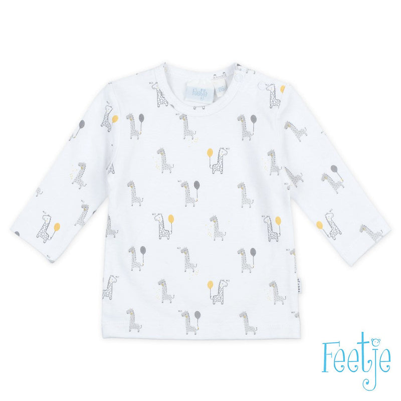 Feetje Longsleeve AOP - Giraffe - Bubbles & Bo