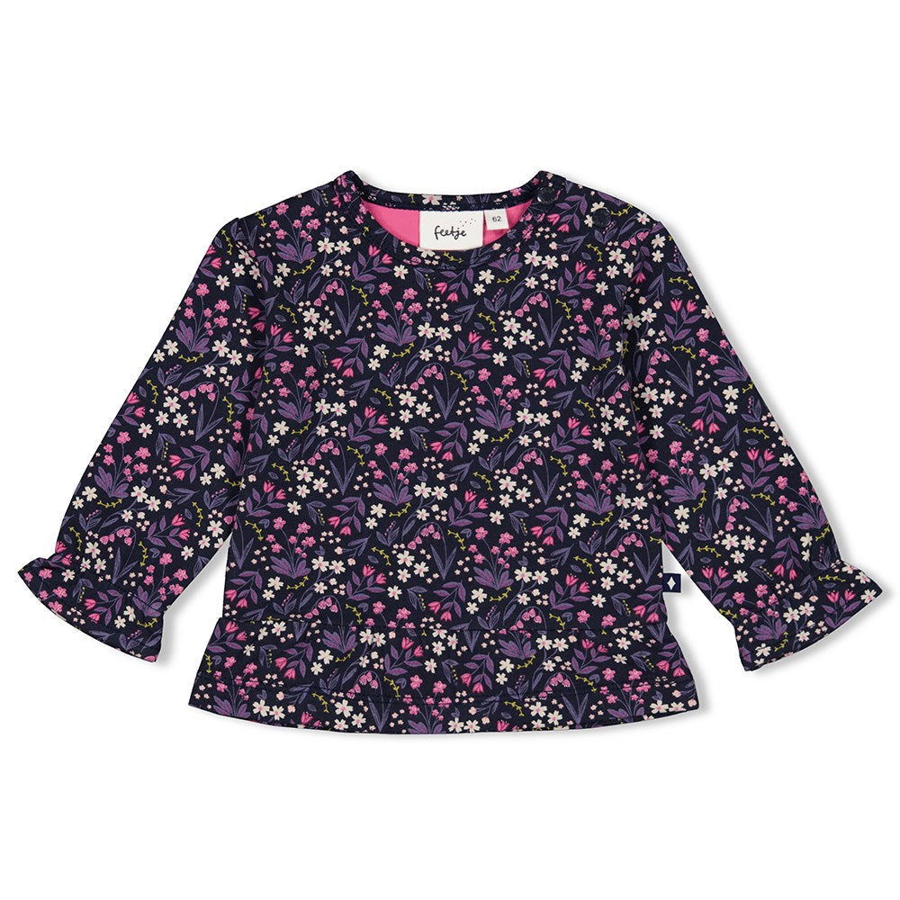 Feetje Longsleeve AOP - Midnight Flowers