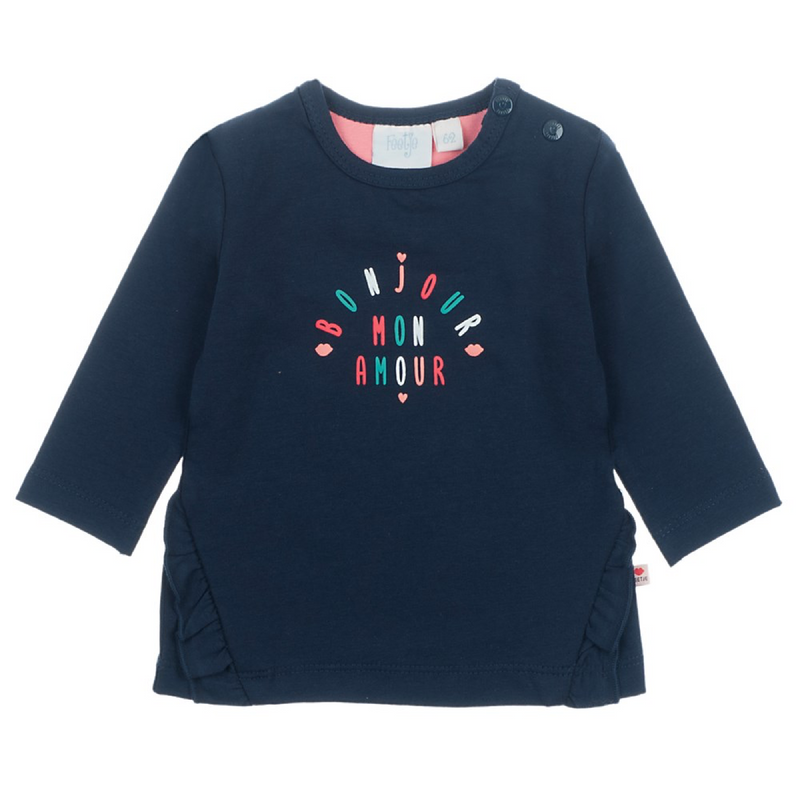 Feetje Longsleeve Bonjour - Mon Petit - Bubbles & Bo