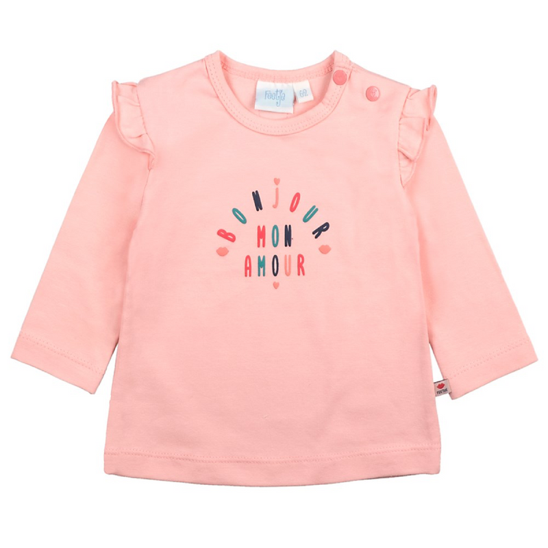 Feetje Longsleeve Bonjour - Mon Petit - Bubbles & Bo