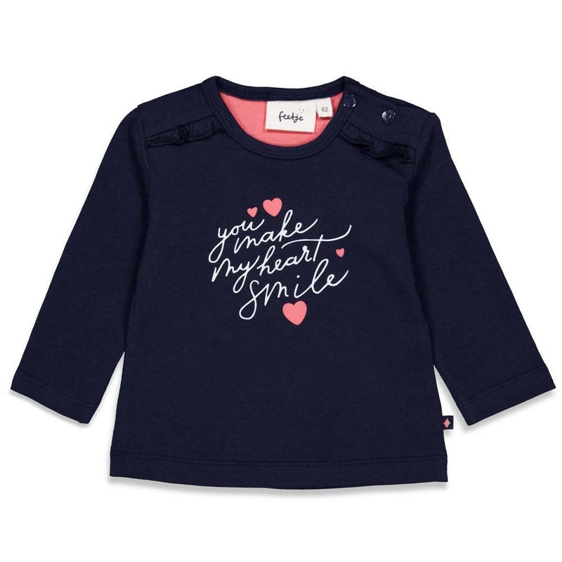 Feetje Longsleeve Smile - Sweetheart - Bubbles & Bo