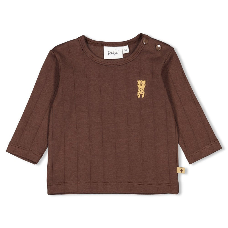Feetje Longsleeve rib - Tiny Roar - Bubbles & Bo