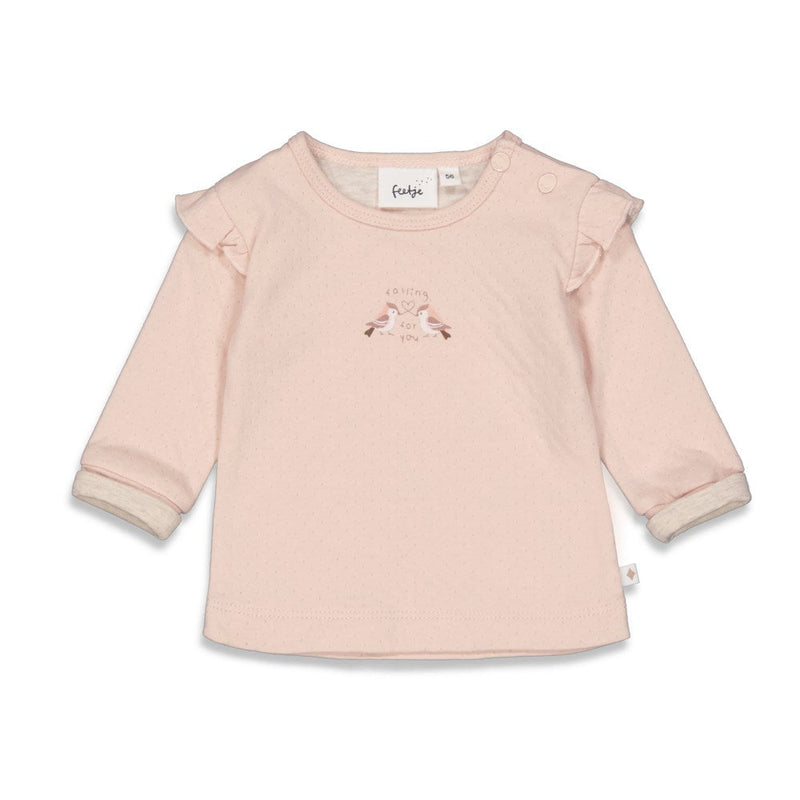 Feetje Longsleeve ruches - Falling For You - Bubbles & Bo