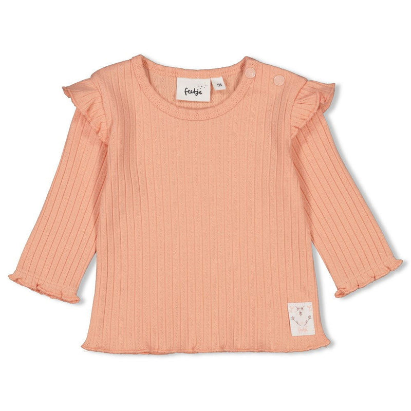 Feetje Longsleeve ruches - Moonlight Flowers - Bubbles & Bo