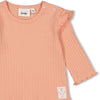 Feetje Longsleeve ruches - Moonlight Flowers - Bubbles & Bo