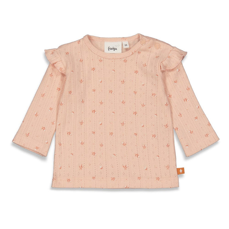 Feetje Longsleeve ruches AOP - So Very Loved - Bubbles & Bo