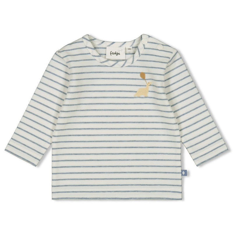 Feetje Longsleeve streep - A-Roarable - Bubbles & Bo