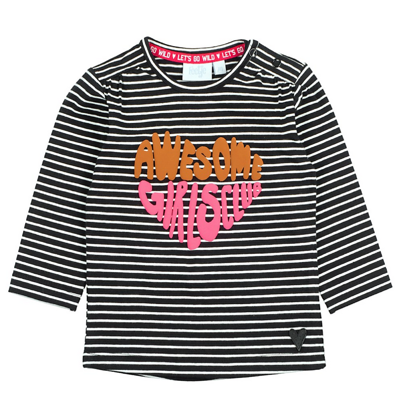 Feetje Longsleeve streep - Animal Attitude - Bubbles & Bo
