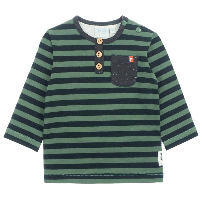Feetje Longsleeve streep - Bear Hugs - Bubbles & Bo