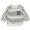 Feetje Longsleeve streep - Sketchy Star - Bubbles & Bo