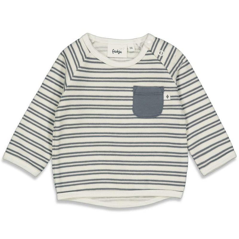 Feetje Longsleeve streep - Sketchy Star - Bubbles & Bo