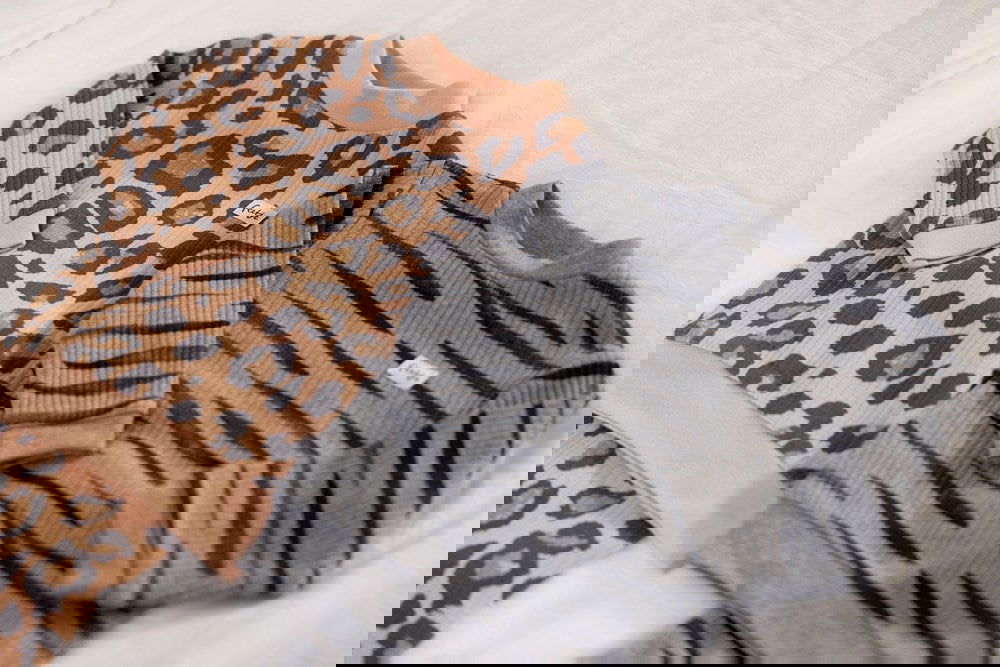 Feetje pyjama leopard grijs shop