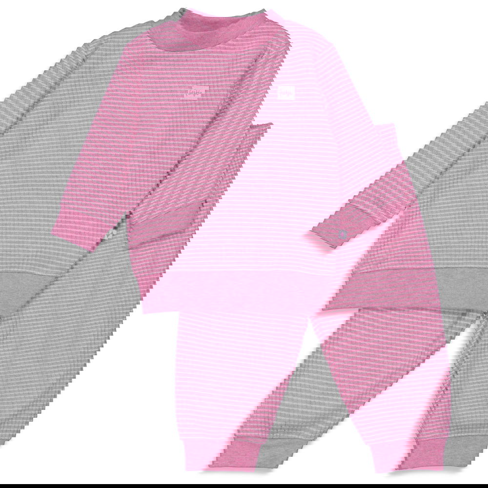 Feetje Pyjama wafel - Pink Melange