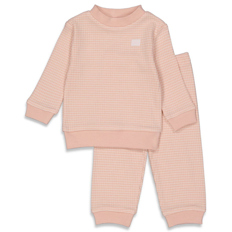 Feetje Pyjama wafel - Summer Special Roze teens - Bubbles & Bo
