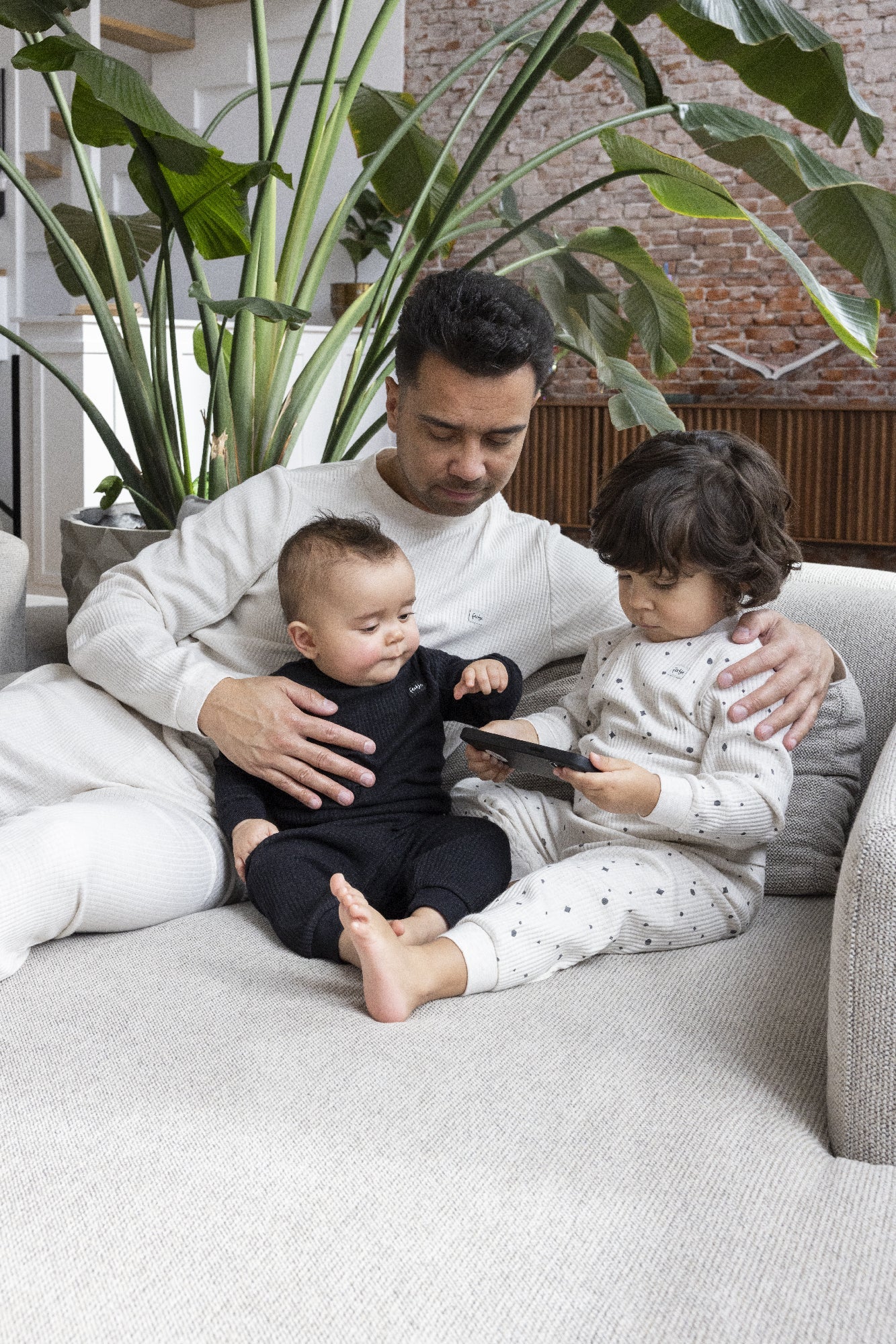 Feetje Pyjama wafel AOP - Family Edition - Bubbles & Bo