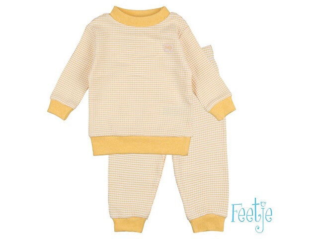 Feetje  Pyjama wafel okergeel baby Pyjama's