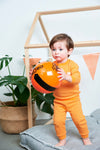 Feetje Pyjama wafel oranje - Bubbles & Bo