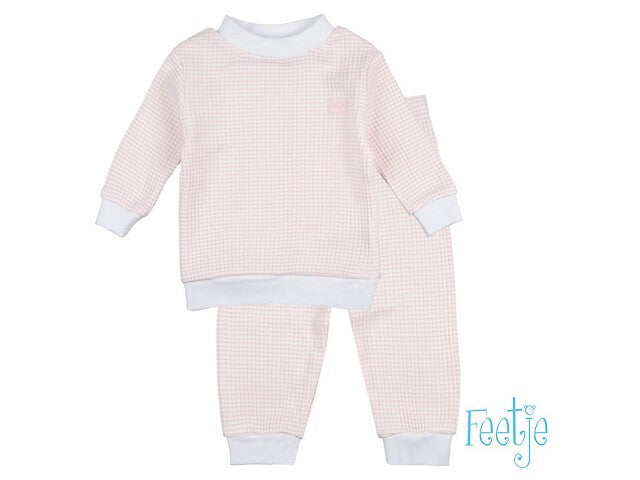 Feetje Pyjama wafel zalm Pyjama's