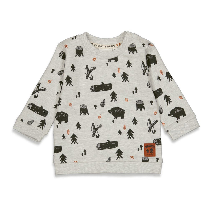 Feetje Sweater AOP - Adventure - Bubbles & Bo