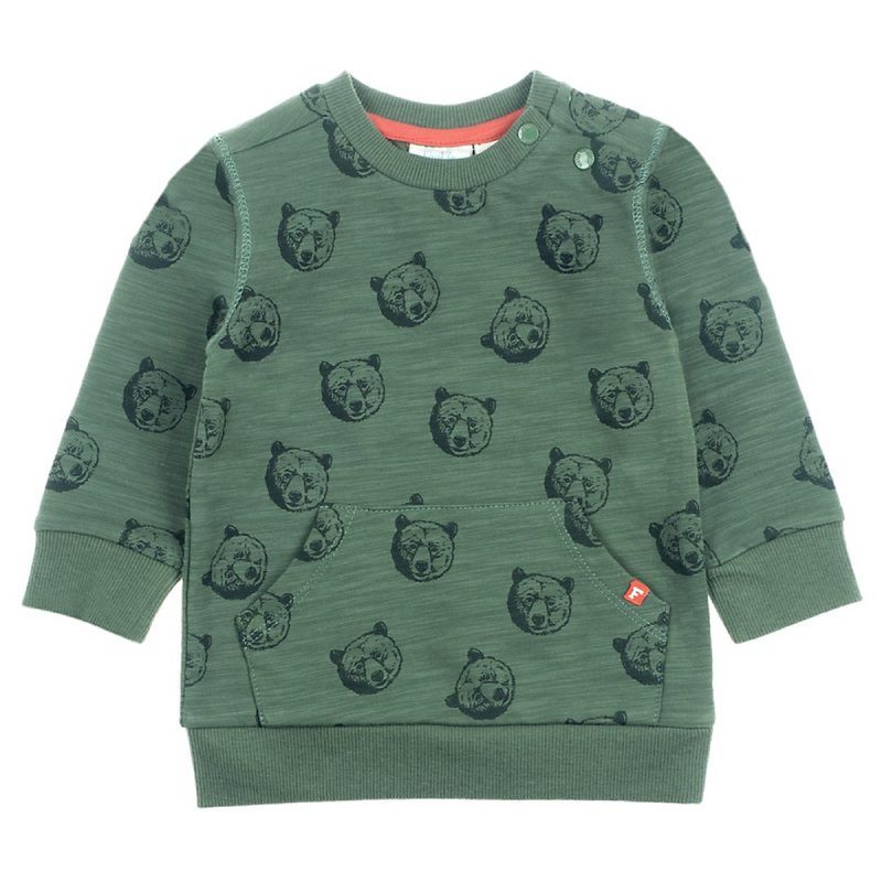 Feetje Sweater AOP - Bear Hugs - Bubbles & Bo