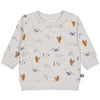 Feetje Sweater AOP - Griddly Bear - Bubbles & Bo