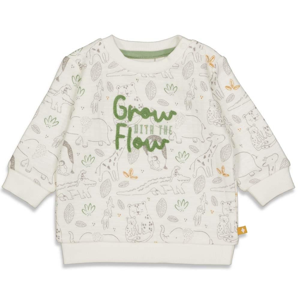 Feetje Sweater AOP - Welcome to Earth