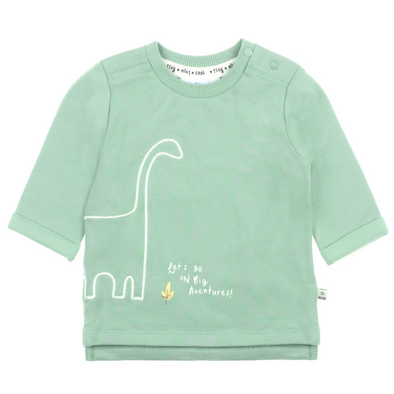 Feetje Sweater Let's Go - Dino - Bubbles & Bo