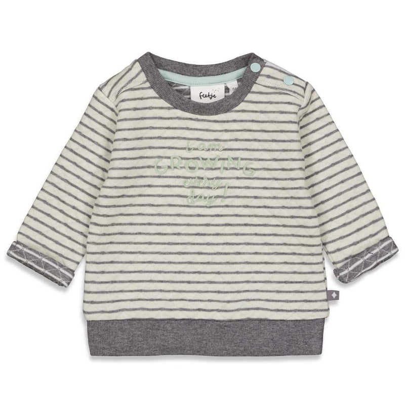 Feetje Sweater streep - Hi Elephant - Bubbles & Bo