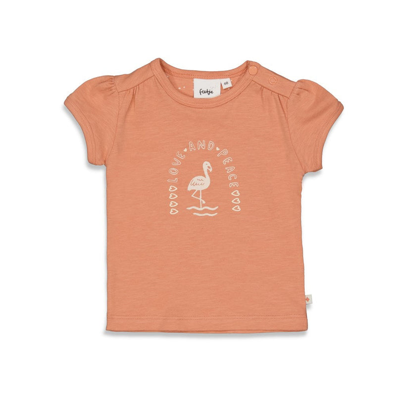 Feetje T-shirt - Flamingo - Bubbles & Bo