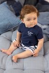 Feetje T-shirt - No Waves, No Fun - Bubbles & Bo