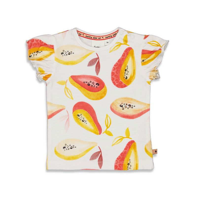 Feetje T-shirt AOP - Papaya Punch - Bubbles & Bo