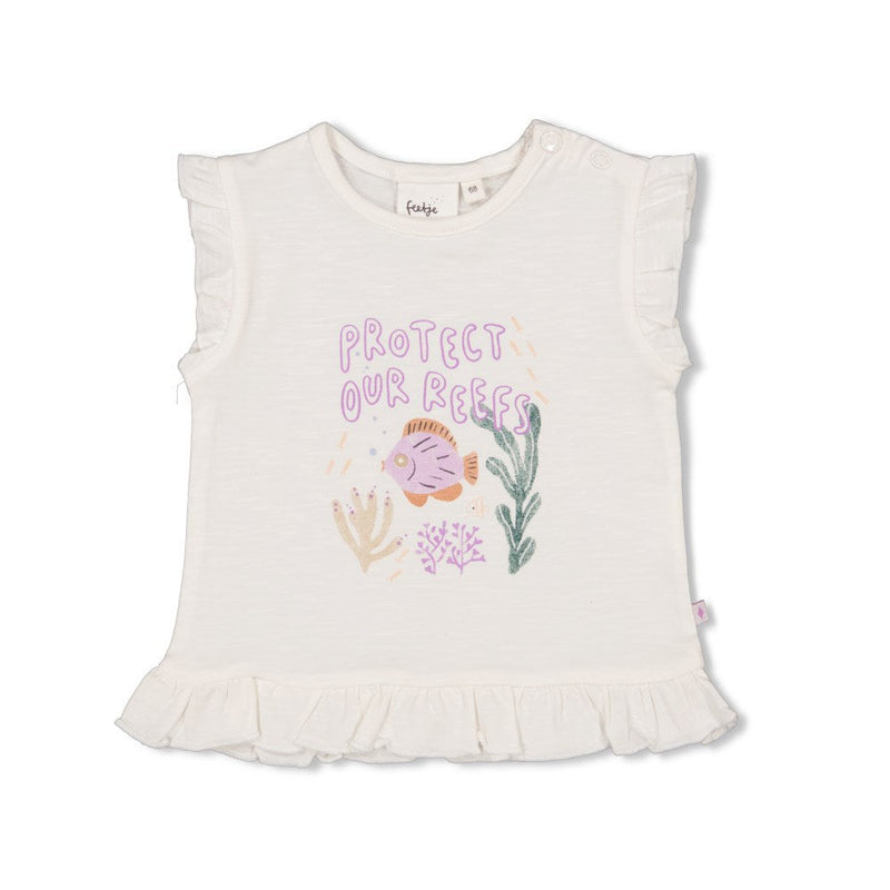Feetje T-shirt ruches - Splash - Bubbles & Bo