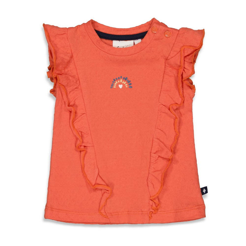 Feetje T-shirt rusches - Sunkissed - Bubbles & Bo